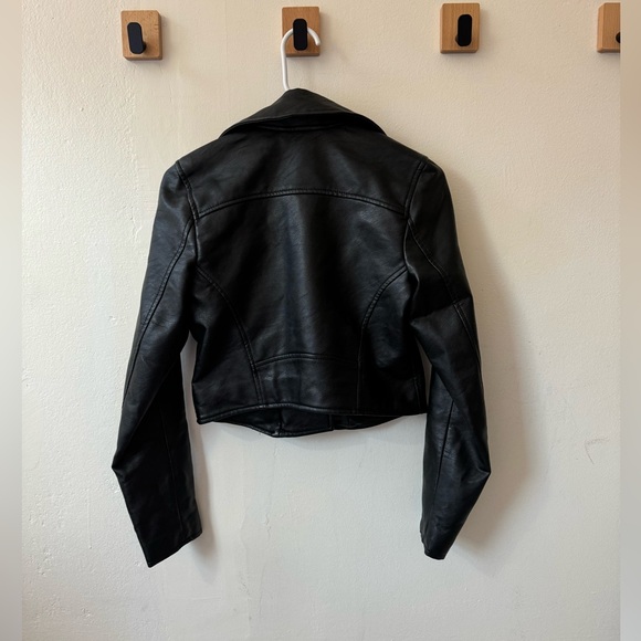 Abercrombie Vegan Leather Motorcycle Biker Jacket 2XS extra extra small - Picture 3 of 8